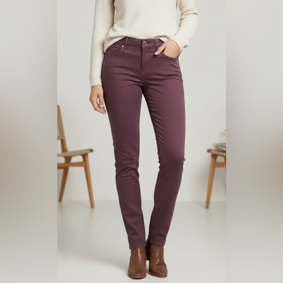 Draper James Women's Burgundy Skinny Jeans - Picture 2 of 3